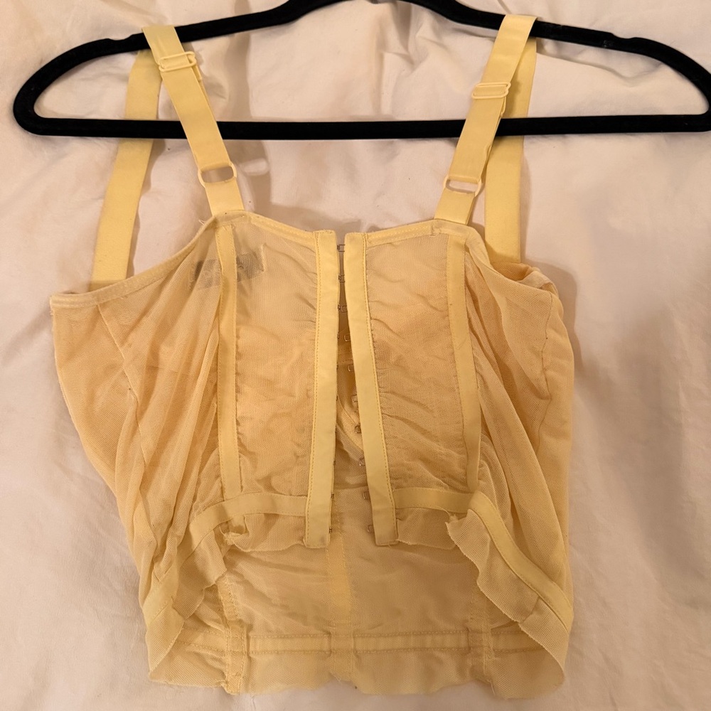 DANIELLE GUIZIO PEARL ZITA MESH CORSET TOP - Picture 3 of 6